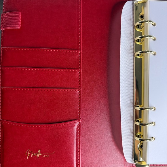 Brown Checkered A5 Planner with RED INTERIOR - Picture 6 of 15